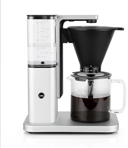 Wilfa Zense Alux Filterkaffeemaschine - 1,25L abnehmbarer Wassertank - Warmhaltefunktion - Tropfstopp & Auto-Abschaltung - einstellbarer Durchlauf - Aluminiumgehäuse (Edelstahl poliert)