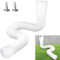 Hengrongshen 1 prolunga flessibile per tubo di scarico da 80/100 mm, allungabile da 47 a 150 cm, prolunga per grondaie (bianco)