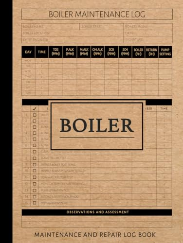 Boiler Maintenance Repair Log Book: Record & Ensure Optimal Performance. Ideal for Engineers, Technicians, and Tradesmen