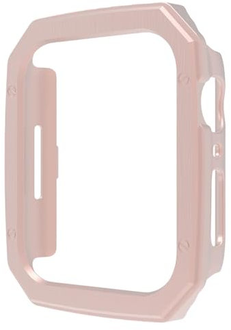 SRDRK Custodia rigida per PC per Apple Watch Ultra 49mm 41mm 45mm Cover placcatura in plastica per IWatch Series 9 8 7 6 SE 5 40mm 44mm Custodia protettiva(Rose gold,41mm)