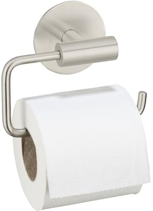 Schöner Wohnen Kollektion Toilettenpapierhalter Mod. Meleto eleganter Wandhalter aus rostfreiem Edelstahl Klebepad-Technologie für einfache Montage Farbe matt Maße beachten