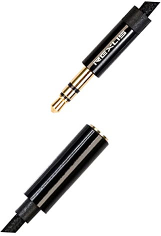 KOMBIUDA Cavo di Prolunga Aux Stereo Maschio-Femmina Metri per Cuffie Audio Nero