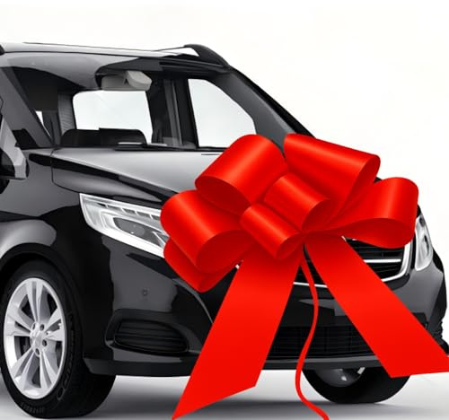 Große Rote Schleife für Auto,Geschenkschleife Groß,Große Schleife,76 cm XXL | Große Geschenkschleife, Auto Schleife, Rote Schleife Groß, Schleife Auto, Riesige Autoschleife, 18 Geburtstag
