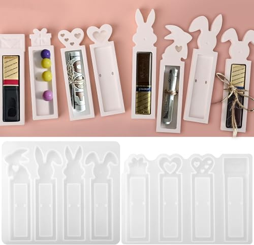 8 Stück Ostern Silikonformen Gießformen Geschenkbox,Osterhase Geldgeschenk | Geldgeschenk Silikonform Giessformen Silikon für Ostern,Diy,Geburtstage