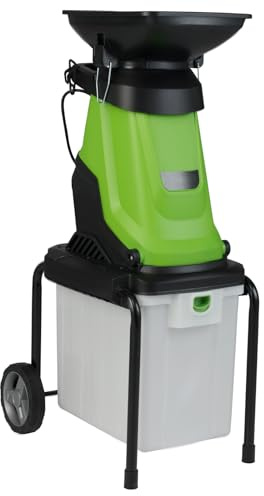 GiantexUK Garden Shredder, 2800W/3000W Wood Chipper with SK5 Dual-sided Blades & 50L Collection Bin, 4500rpm Speed, Electric Mulcher for 45mm Branches and Leaves (55 x 44 x 106 cm, 3000W)