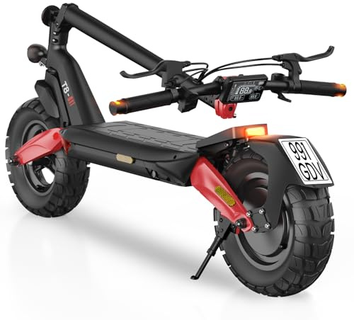 E Scooter mit Straßenzulassung,10 Zoll Elektroroller mit 12,5AH/15AH Batterie Max 70km Reichweite,Duales Bremssystem Und Doppelte Stoßdämpfung, E Roller für Erwachsene Pendeln und Geländefahrten