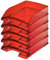 Esselte Leitz Briefkorb A4 transparent Plus (5er Pack | rot)