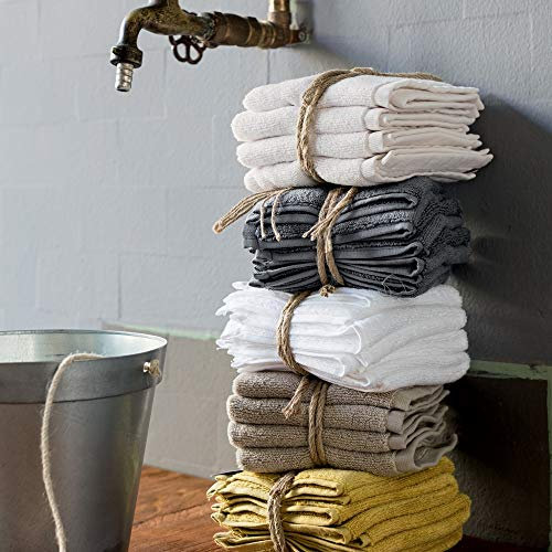 Fazzini verwöhnen Set Waschlappen, 100% Baumwolle, Blei, 40 x 40 x 0.5 cm, 4 Einheiten