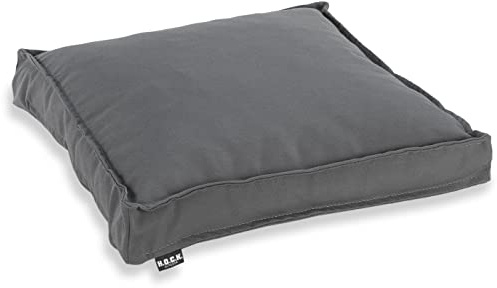 H.O.C.K. Sitzkissen Outdoor Stuhlkissen Classic Uni – UV-beständig, wasserabweisend, Fleckschutz – Garten Terrasse Balkon (40x40x5cm, Grau)