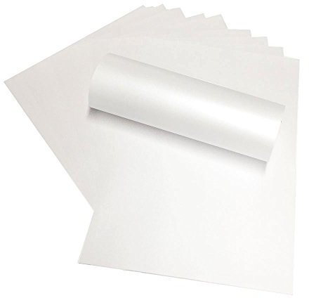 Syntego A4 Perlglanz-Schimmerpapier, doppelseitig, geeignet für Tintenstrahl- und Laserdrucker, 10 Blatt, 120 g/m² (helles Schneeweiß)
