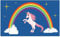 U24 Flagge Fahne Einhorn unter dem Regenbogen 90 x 150 cm