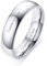 VNOX Personalisierte Benutzerdefinierte 5mm Breite Versilbert Edelstahl Einfaches Paar Ring Ehering Ring für Frauen Männer, Kostenlose Gravur, Größe 59