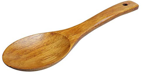 sourcing map Wooden Rice Spoon Non-stick Heat-resistant Cooking Helper Restauant Rice Paddle Spatula Paddle Kitchen Tableware