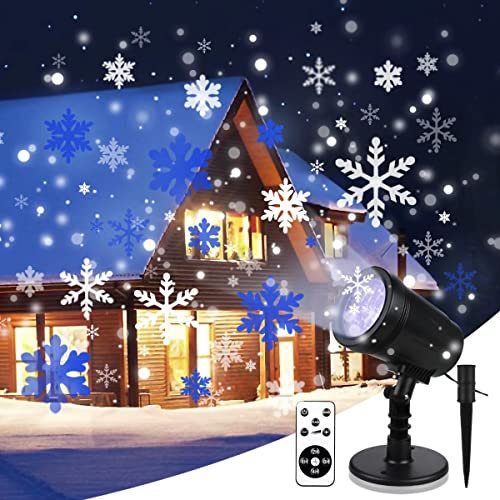 YMing Projecteur de Neige,Projecteur Noël Effet Chute de Neige,Lamps de Projection Extérieur et Intérieur avec Télécommande,Etanche IP44,Décoration pour Fêtes,Mariage,Soirée,Festival,Jardin