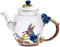 YBK Tech Enamel Glass Teapot in Gift Box, Small Teapot for Kung Fu Tea (Blue Rose)
