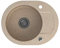 VBChome Fregadero de granito, 59 x 46 cm, color beige, para cocina, empotrable, con sifón