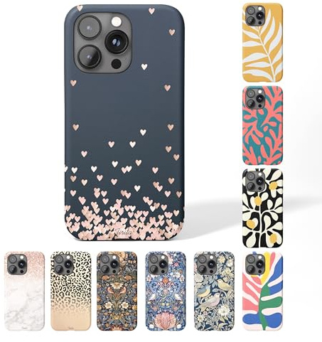 Tirita Personalised Phone Case for iPhone 12 & 12 Pro – Hard Case or Cover With Custom Name or Initials – Cute Personalised Gift for Women or Girls [28. Rose Gold Hearts]