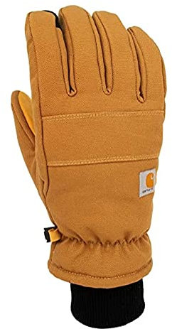 Carhartt Herren Insulated Duck/Synthetic Leather Knit Cuff Glove Handschuhe für kaltes Wetter, Braun, Large