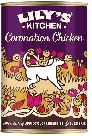 Lily's Kitchen Natural Adult Dog Food Wet Tins - Coronation Chicken - Complete Meal Recipes (6 Tins x 400g)