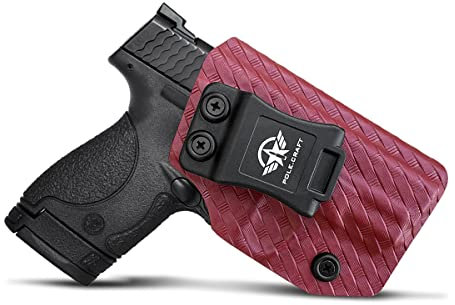 M&P Shield 9mm Holster, Carbon Fiber Kydex Holster IWB for Smith & Wesson M&P Shield 9mm .40 3.1 Barrel S&W Pistol - Innen Bund verdeckt tragen Holster M&P Shield 9mm 40 Accessories - Red, Right