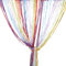 Vidillo Fadenvorhang, Fadenvorhang Glitzer Weiss 100 x 200 cm Wandvorhang Schaufensterdekoration, Dekorative Gardine Raumteiler Fliegenschutz für Hochzeit, Café, Restaurant (Regenbogen)
