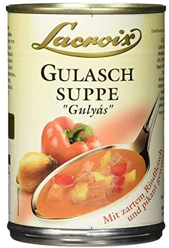 Lacroix Gulasch Suppe zartes Rindfleisch pikant gewürzt 400ml