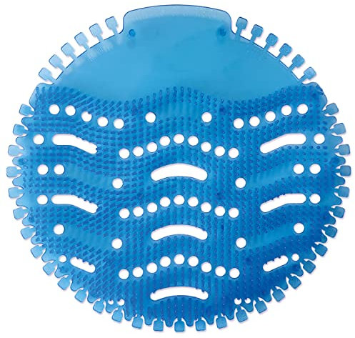 Pack of 12 Urinal Screens with Fragrance and 5 Pairs of Disposable Gloves, Urinal Insert, Splash Guard, Air Freshener