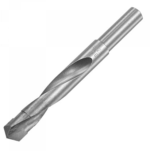 sourcing map 15mm Reduced Shank Cemented Carbide Twist Drill Bits for Hardened Steel Stainless Steel, 1/2 Inch Straight Shank