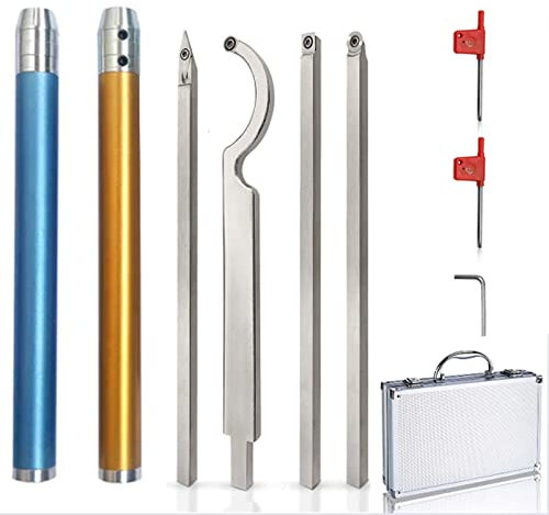 7Pcs Drechselmesser Wendeplatten Drechseleisen Drehmeißel Wendeschneidplatten Drehmeißel Drechseleisen Mit Wendeplatten Drechselwerkzeug Set Drechselzubehör Drechselbeitel Drechselwerkzeuge
