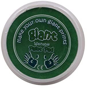 Craftplay Giant washable paint pads | Suitable for hands & feet | 15cm Diameter | Green