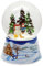 Nostalgie-Schneekugel Schneemann Romantischer Winterspaziergang Spieluhr Winter Wonderland 10cm Durchmesser * 20129
