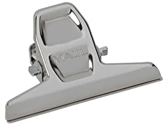 MAUL Papierklemmer MAULpro aus Metall (2 Stück) | Klemmer mit breitem Verschlussclip 5,5 cm und Klemmweite 1,2 cm | Gadget für Haushalt, Küche und Büro | geeignet für DIY Projekte | Silber