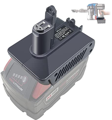 JJXNDO DC34 Type B Battery Adapter for Dyson Type B Handheld Vacuum Cleaners, Converter for Milwaukee M18 18V Li-ion Battery