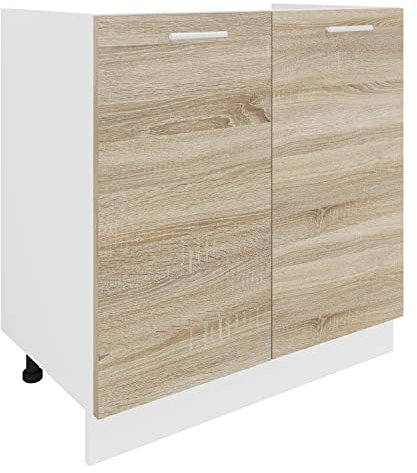 VCM Spülunterschrank | Maße ca. H. 82 x B. 80 x. T. 46 cm | Unterschrank mit Zwei Drehtüren | Küchenmöbel – Esilo
