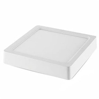 Optonica LED-Deckenleuchte, 12 W, 960 lm (96 W), weiß, quadratisch, 167 mm x 167 mm – Warmweiß 2800 K