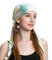 ZLYC Damen Chemo Turban Mütze Vorgebundenes Kopftuch Headwraps Leichte Hut(Blätter Beige)