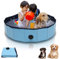 Vigevee Piscina per cani di piccola taglia, 80 x 20 cm, per cani di taglia grande, per cani di taglia grande, pieghevole, con kit di riparazione per cani