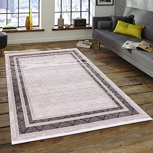Carpetilla Designer Teppich Richmond Vintage Teppich Grau-Beige (200x290 cm)