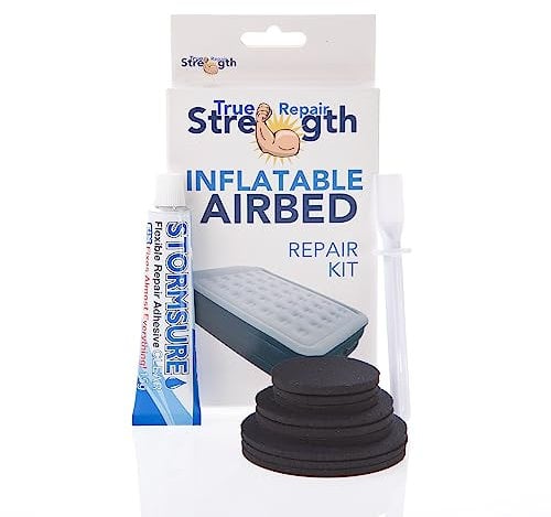 AIR BED REPAIR PATCH KIT - Heavy Duty Puncture Repair - Flexible Waterproof Glue - Vinyl PVC And Suede Top AirBed
