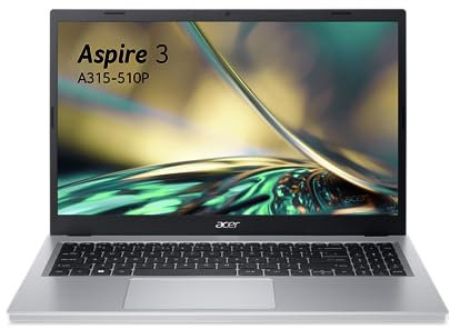 Acer Aspire 3 A315-510P-34V9 Ordinateur Portable 15,6'' Full HD, PC Portable (Intel Core i3-N305, RAM 8 Go, SSD 512 Go, Intel UHD Graphics, Windows 11) - Clavier AZERTY (Français), Laptop Gris