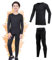 Gavena Kids Thermal Base Layer Sets Boys Football Skins Youths Compression Set Winter Under Football Kit for Children(Black，11-12 Year/Tag 30)