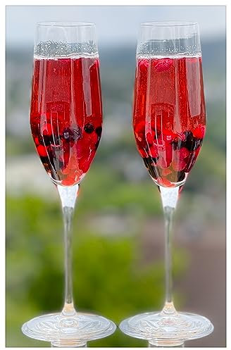 Topkapi Juego de 6 copas de champán Elite Sternhausen, copas de vino espumoso Prosecco, copas de vino espumoso, copas de vino espumoso, altura 25 cm, aptas para lavavajillas, cristal sin plomo, 6