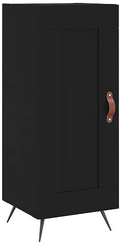 vidaXL Sideboard Schwarz 34,5x34x90 cm Holzwerkstoff