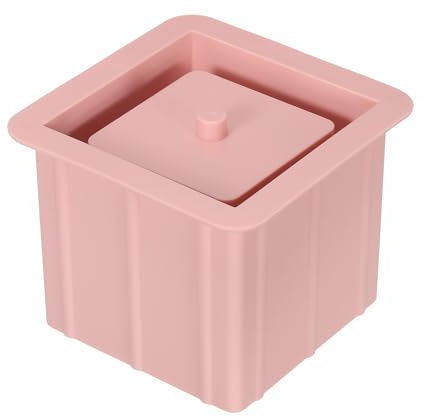 PATIKIL Moule En Silicone Pour Plante, Moule De Pot De Fleurs Carré Pour Bricolage, Moule De Bougeoir Pour Plantes Succulentes, Décoration De Jardin À La Maison, Rose