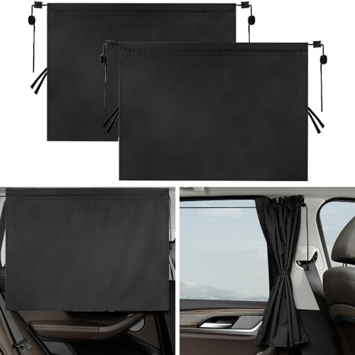 2 Stück Sonnenschutz Auto,Sonnenschutz Vorhang Auto,Sonnenschutz Seitenfenster Auto,Auto Seitenfenster Schatten,Auto Sonnenschutz für Kinder,Universal Sonnenblende Auto Kinder (C)