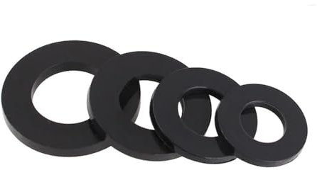 10/50/100 Stück schwarze Nylon-Unterlegscheiben, Kunststoff, hochtemperaturbeständige Unterlegscheiben, M2, M3, M4, M5, M6, M8, M10, M12, M14, M16, M18, M20 (Size : M18x32x3-10pcs)