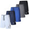 Fovdtaa 5er-Pack Herren Sport Shorts Mit Taschen und Elastischem Bund, Schnell Trocknende Workout Laufhose, Schwarz, Grau, Blau, Marineblau, Weiß, S