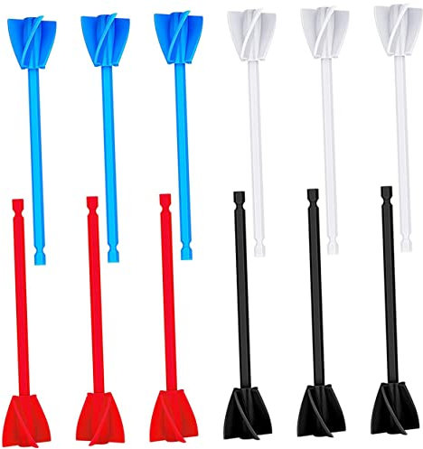 BESTonZON 12pcs Mixer Bit Licuadora Pequeña Accessories Small Drill Mixer Resin Drill Small Silicone Whisk Concrete Epoxy Concrete Mixer Mixing Paddle Epoxy Resin Paint Abs Drilling Tool