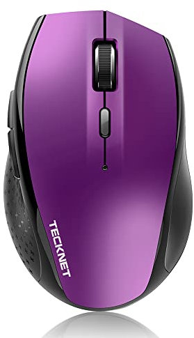 TECKNET Mouse Bluetooth Wireless 3200 DPI, Durata Batteria 24 Mesi, 6 Livelli DPI Regolabili, Indicatore Batteria per PC Mac