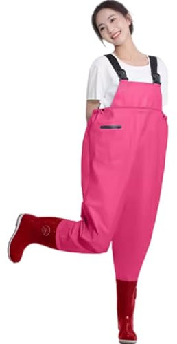 Wansiman Trampolieri Impermeabili,Waders Pesca,Waders pesca petto,Trampolieri da Pesca,Salopette da Pesca,Waders Impermeabile,Waders salopette,Con Stivali,Tracolla Regolabile,Per Lavori Acquatici